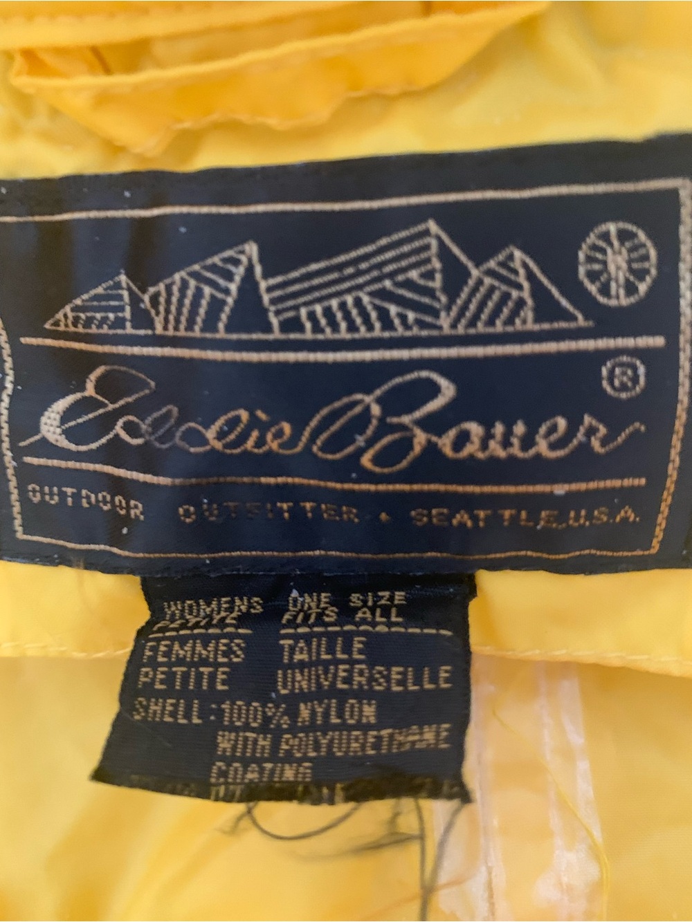 Eddie Bauer Vintage Yellow Women's Rain Poncho